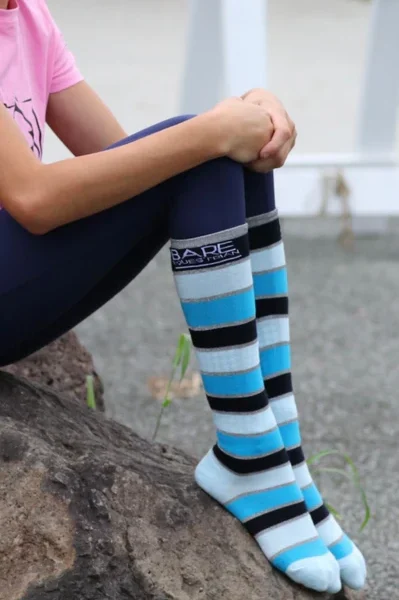 Bare Cotton Socks - Navy Teal Silver - Kids