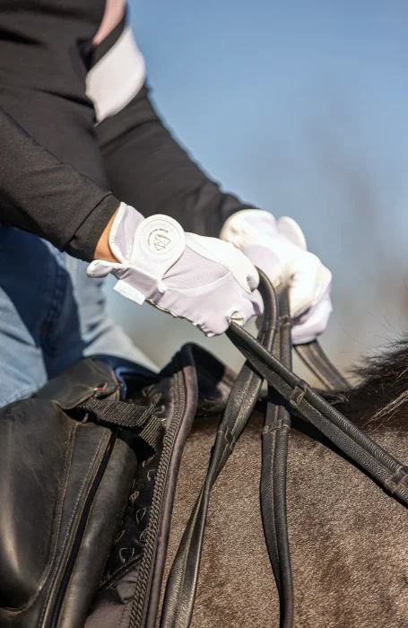 Bare Pro Rider Mesh Grip Gloves - White