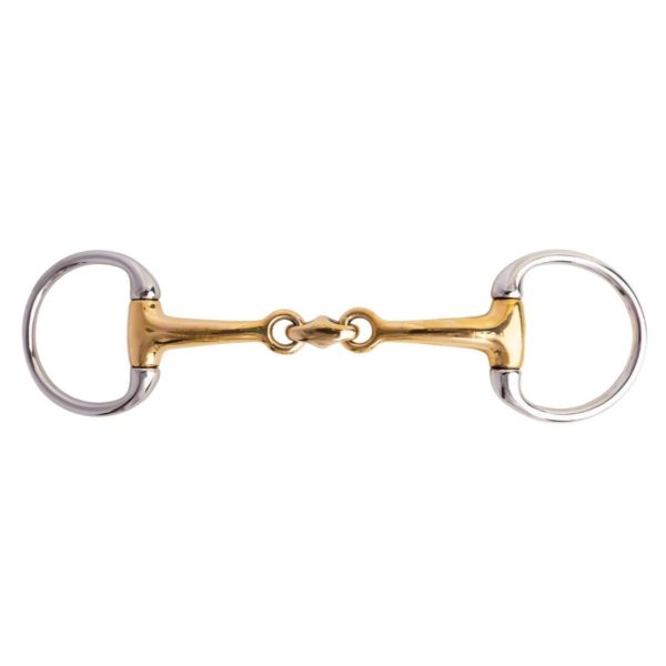 Cavalier Eggbutt with Training Link - Golden Brass