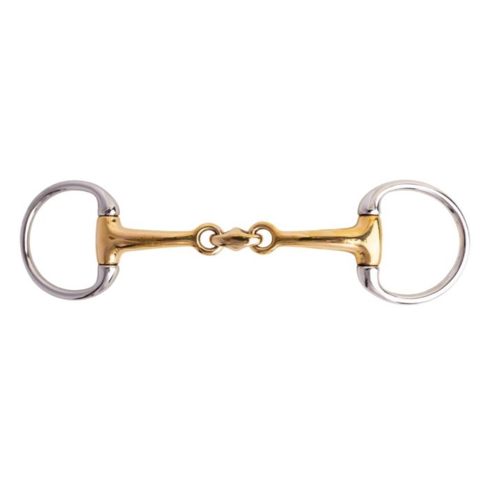 Cavalier Eggbutt with Training Link - Golden Brass