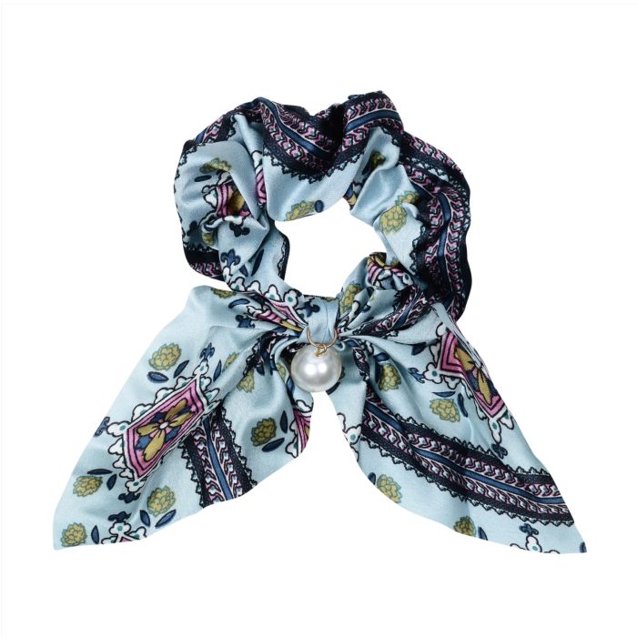 Equestrian Scrunchie - Baby Blue