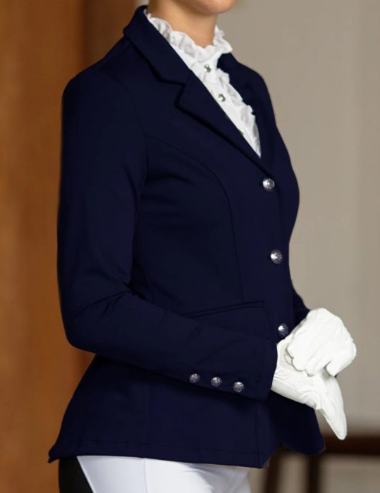 Ava Navy Stretch Show Jacket - Image 2