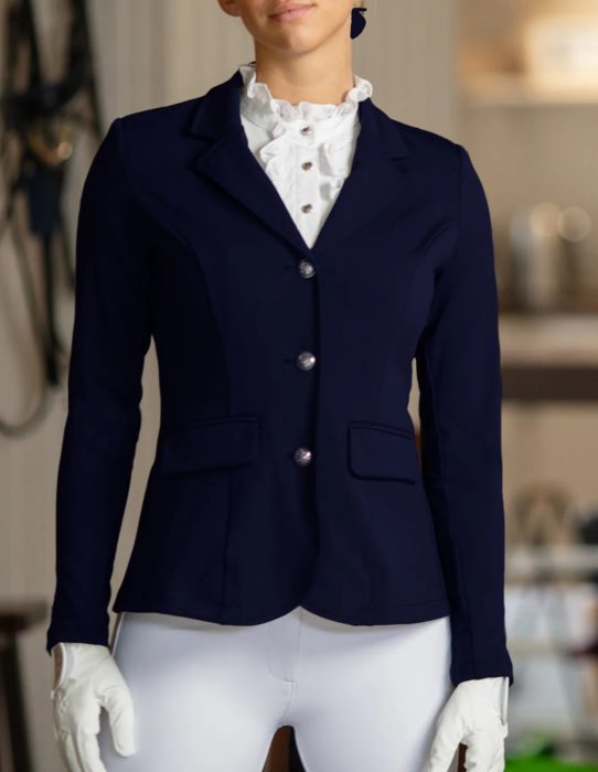 Ava Navy Stretch Show Jacket - Image 3