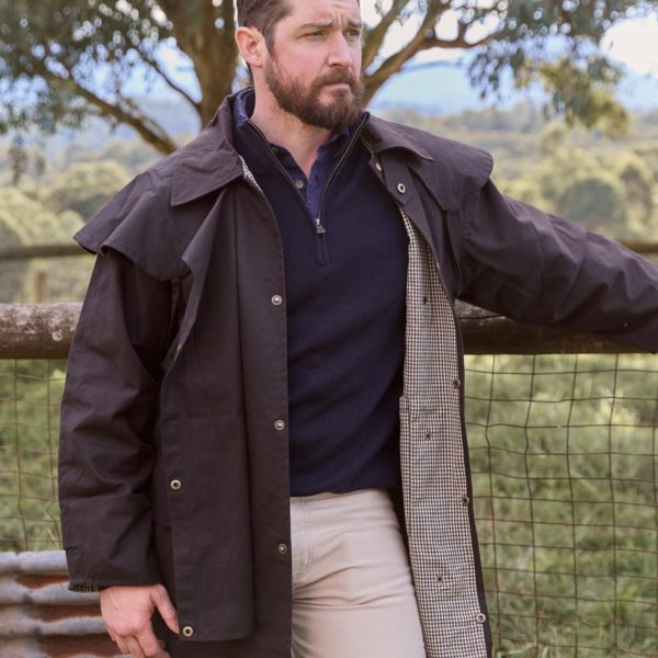 Nullarbor 3/4 Oilskin Coat