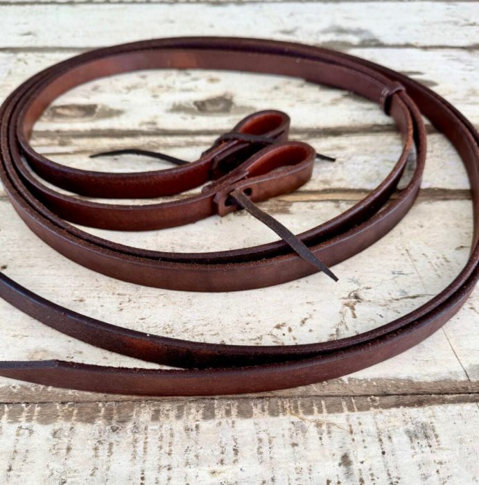 Oiled Harness Leather Split Reins 8ft x 3/4” - Image 2