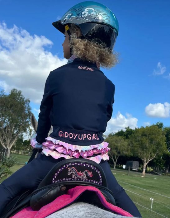 Girls Poppy Frill Riding Tights - Image 6