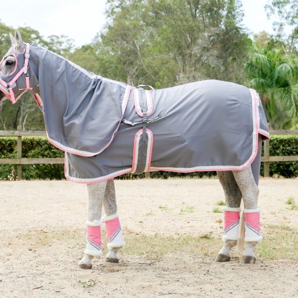 Gala Light Grey Show Set with White & Pale Pink Trim 6’3