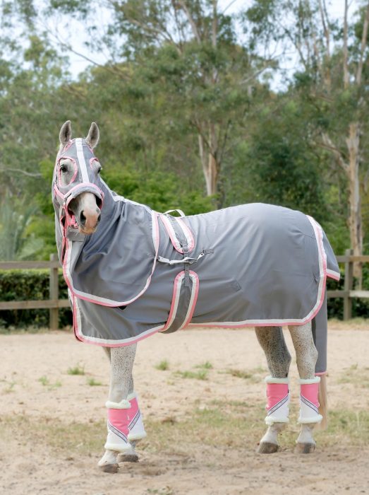 Gala Light Grey Show Set with White & Pale Pink Trim 6’3 - Image 2