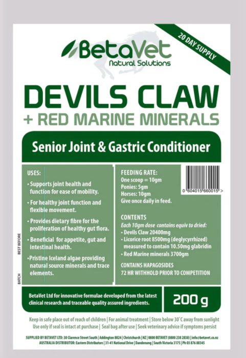 Devils Claw & Red Marine Minerals Senior Joint & Gastric Conditioner
