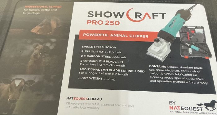 Showcraft Pro 250 Watts Horse & Cattle Clipper