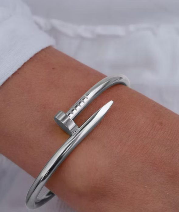 Axel Nail Bracelet Silver - Image 2