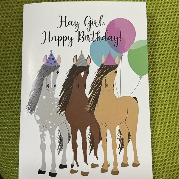 Hay Girl Birthday Card