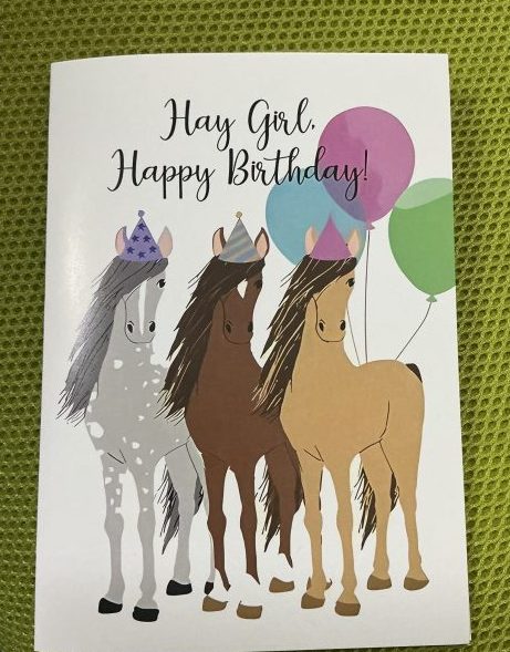 Hay Girl Birthday Card