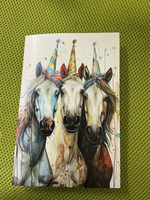 Birthday Card Three Horses