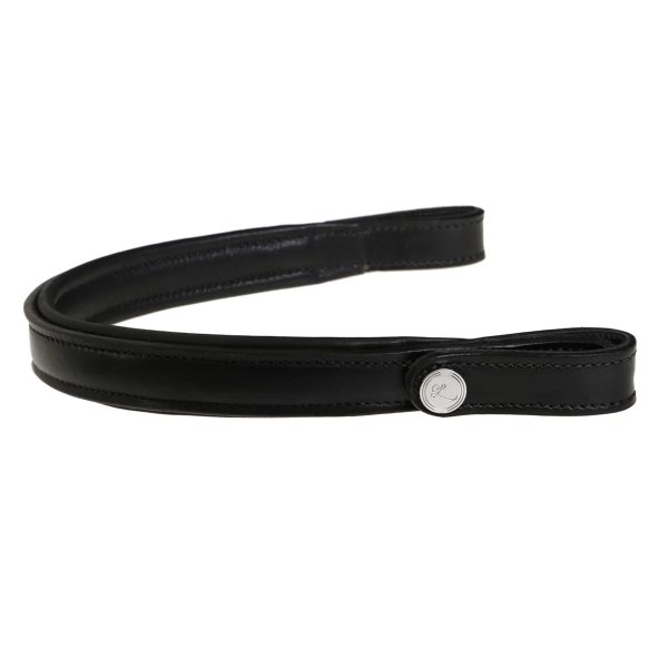 Lumiere Straight Leather Black Browband - Cob