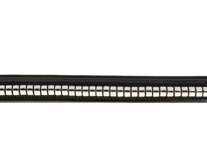 Lumiere Straight Clincher Black & Silver Browband - Cob - Image 3