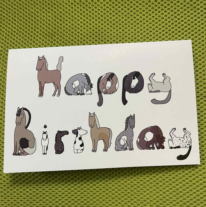 Horse Letter Birthday Card