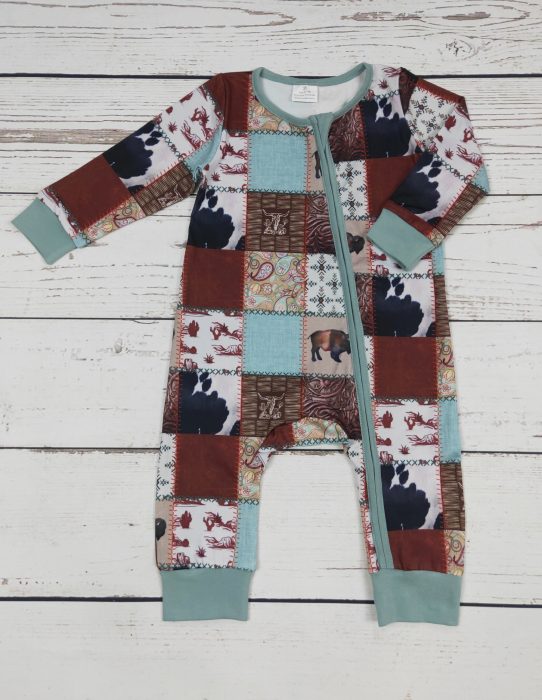 Baby Western Cow Onesie Size 2