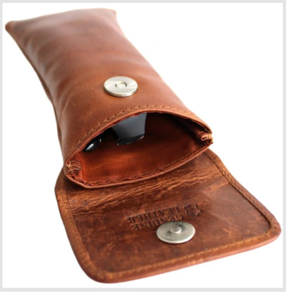 Glasses Case with Genuine Leather and Padding