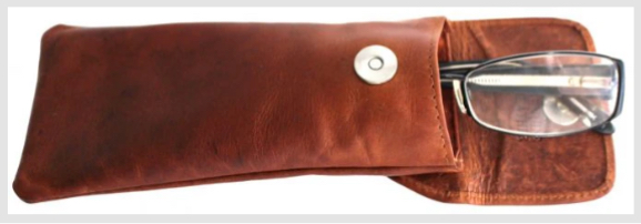 Glasses Case with Genuine Leather and Padding - Image 3