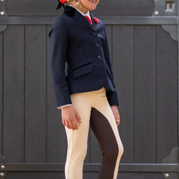 Youth 2-Tone Competition Tights - Stone/Havana Brown