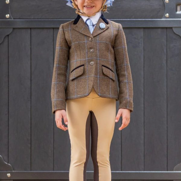 Youth 2-Tone Competition Tights - Hunter/Havana Brown